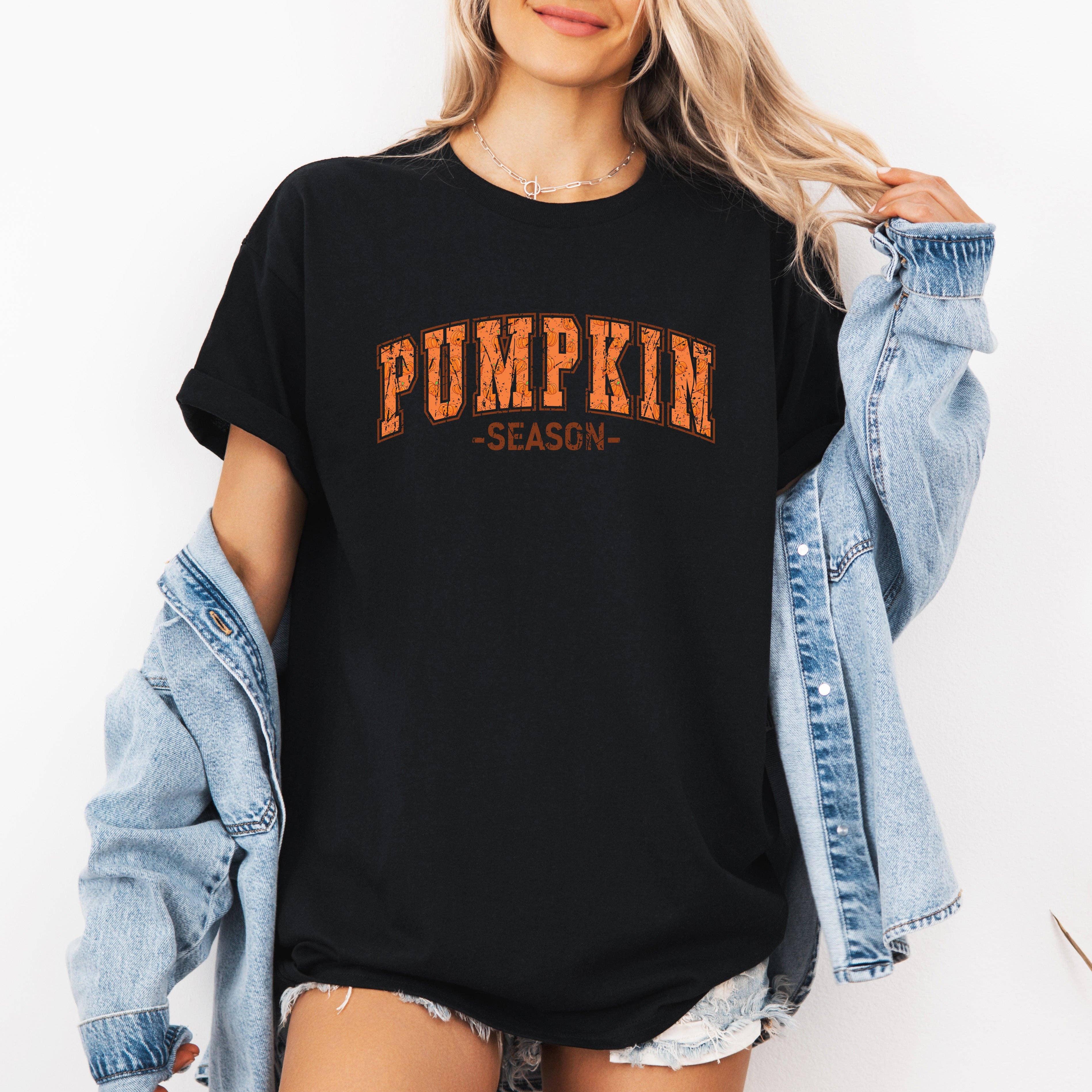 Pumpkin Season Classic Varsity Halloween Fall Autumn Tshirt