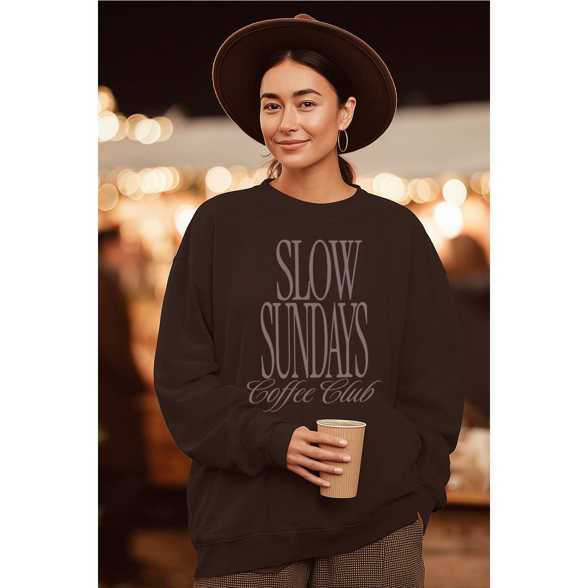 Slow Sunday Coffee Club Graphic  Sweatshirts