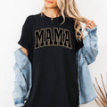 Mama, Black Leopard Vintage, Varsity, Mother's Day Tshirt