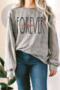 Forever Love Valentine's Mineral Graphic Terry Sweatshirts