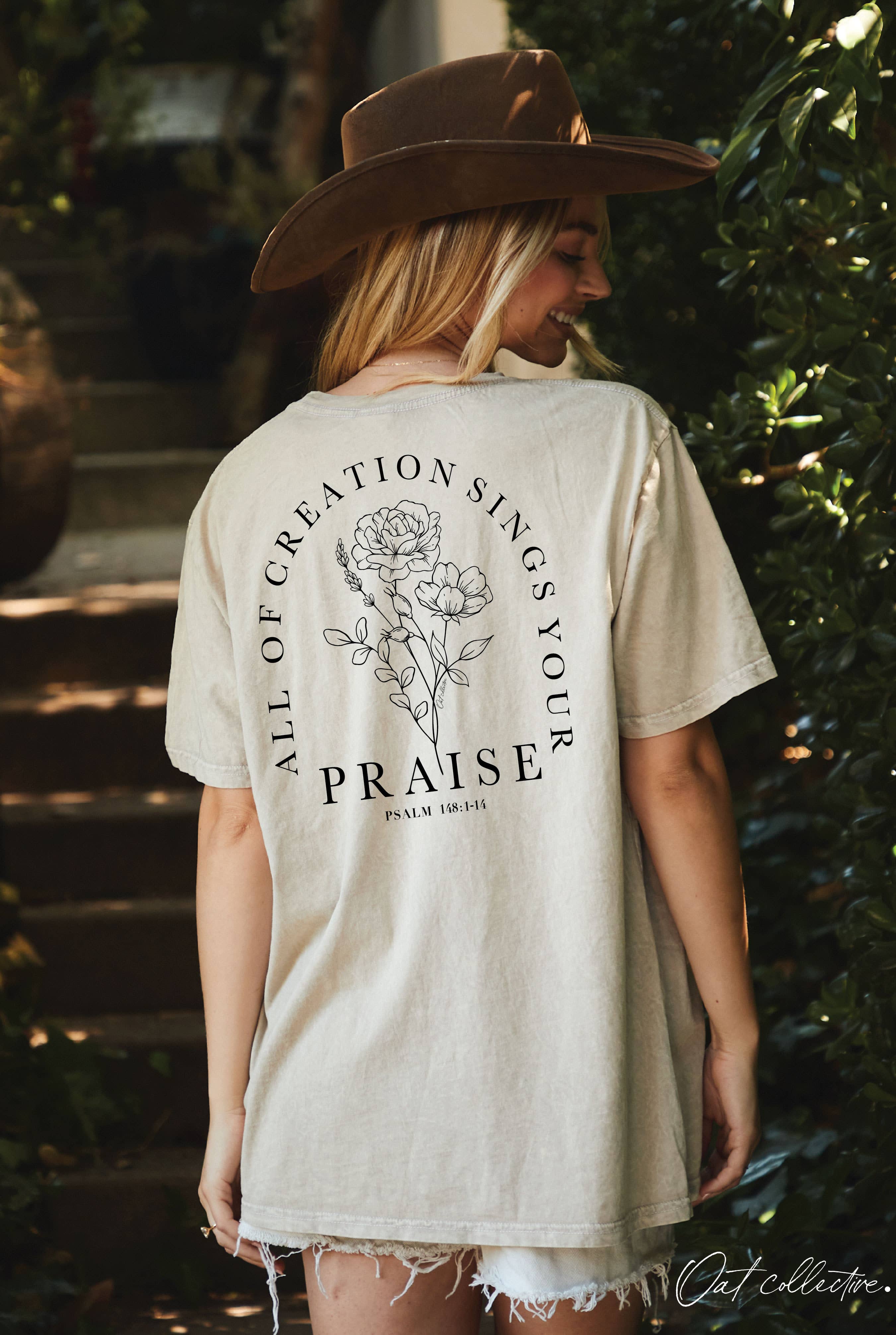 Praise the Lord  Oversized Graphic Top