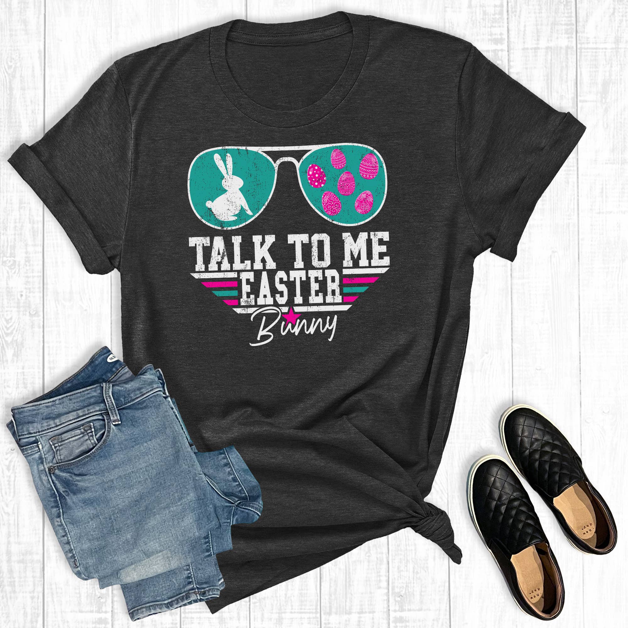 Talk To Me Easter Bunny Graphic Tee