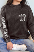 Game Day Football Puff Mineral Graphic Brushed Sweatshirt