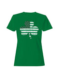 St. Patrick's Day American Shamrock Flag Women's Tee