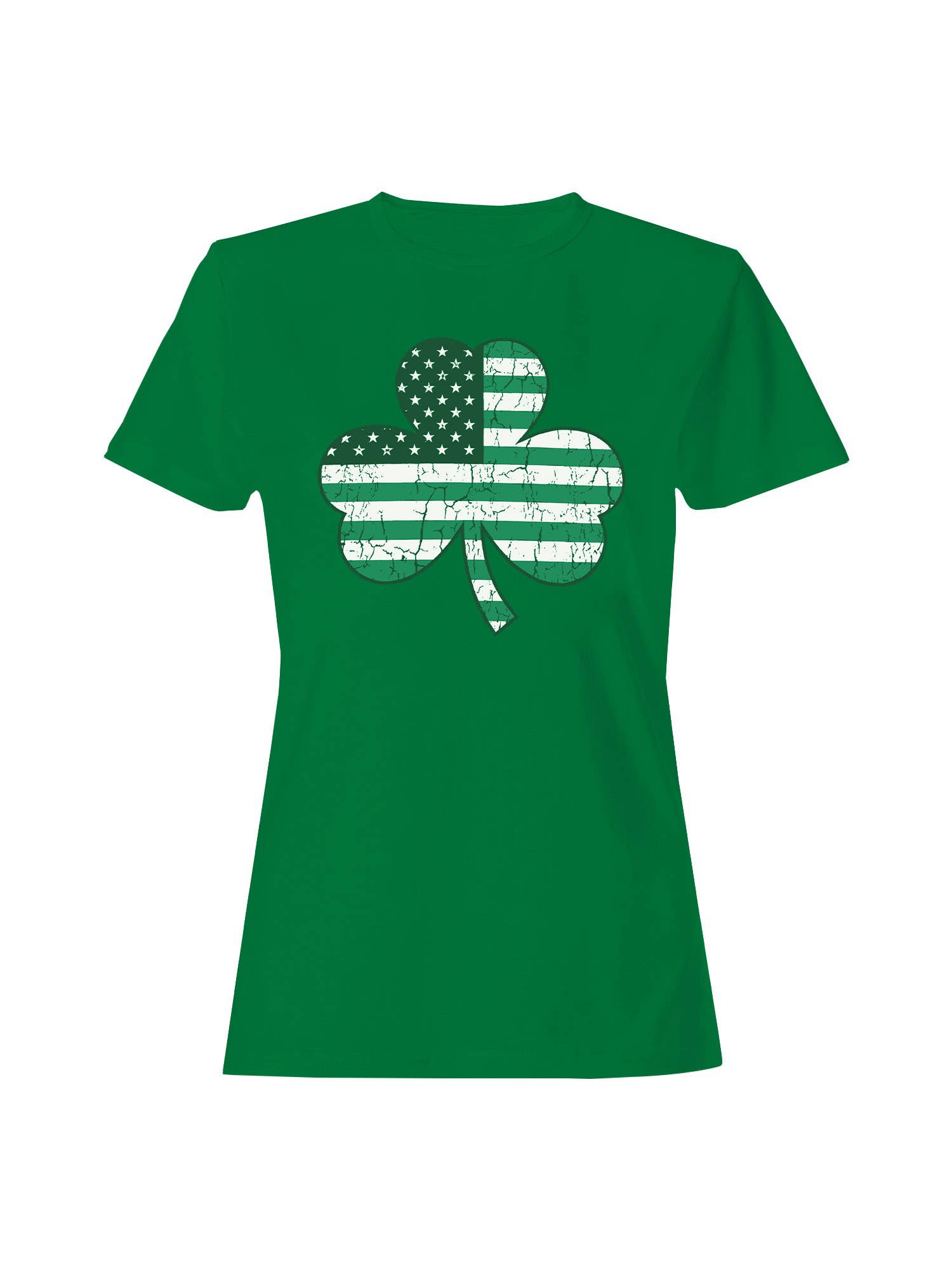 St. Patrick's Day American Shamrock Flag Women's Tee