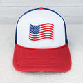 American Flag Red White and Blue Trucker Cap