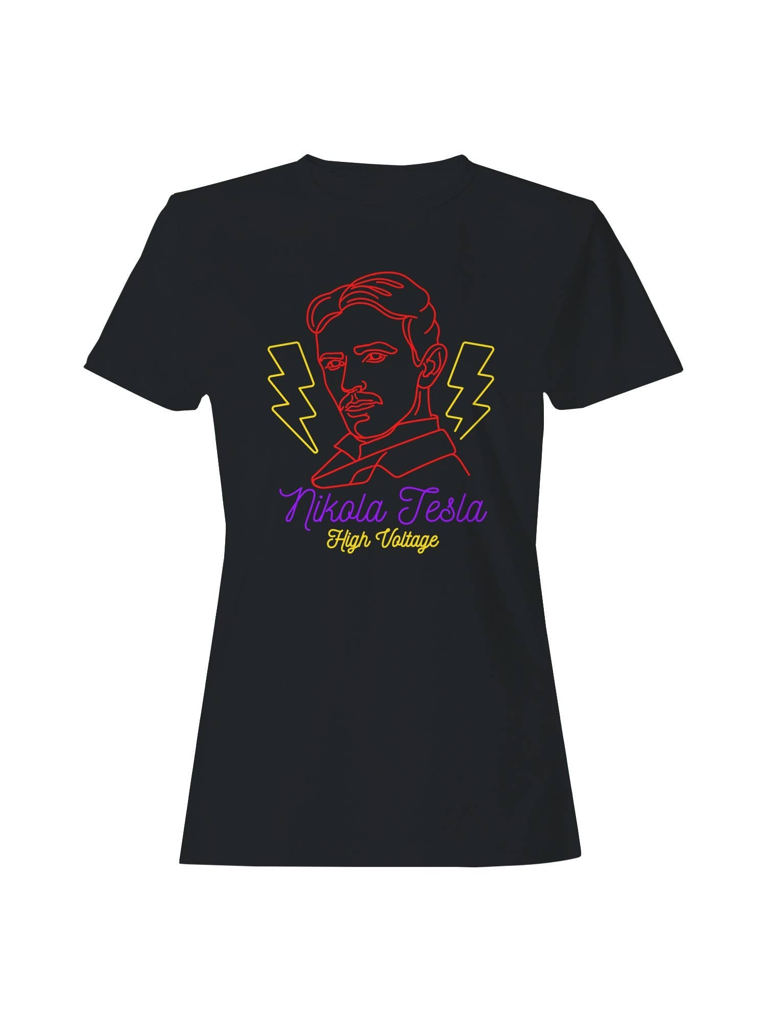 Visionary Inventor High Voltage Neon Art Women's T-Shirt