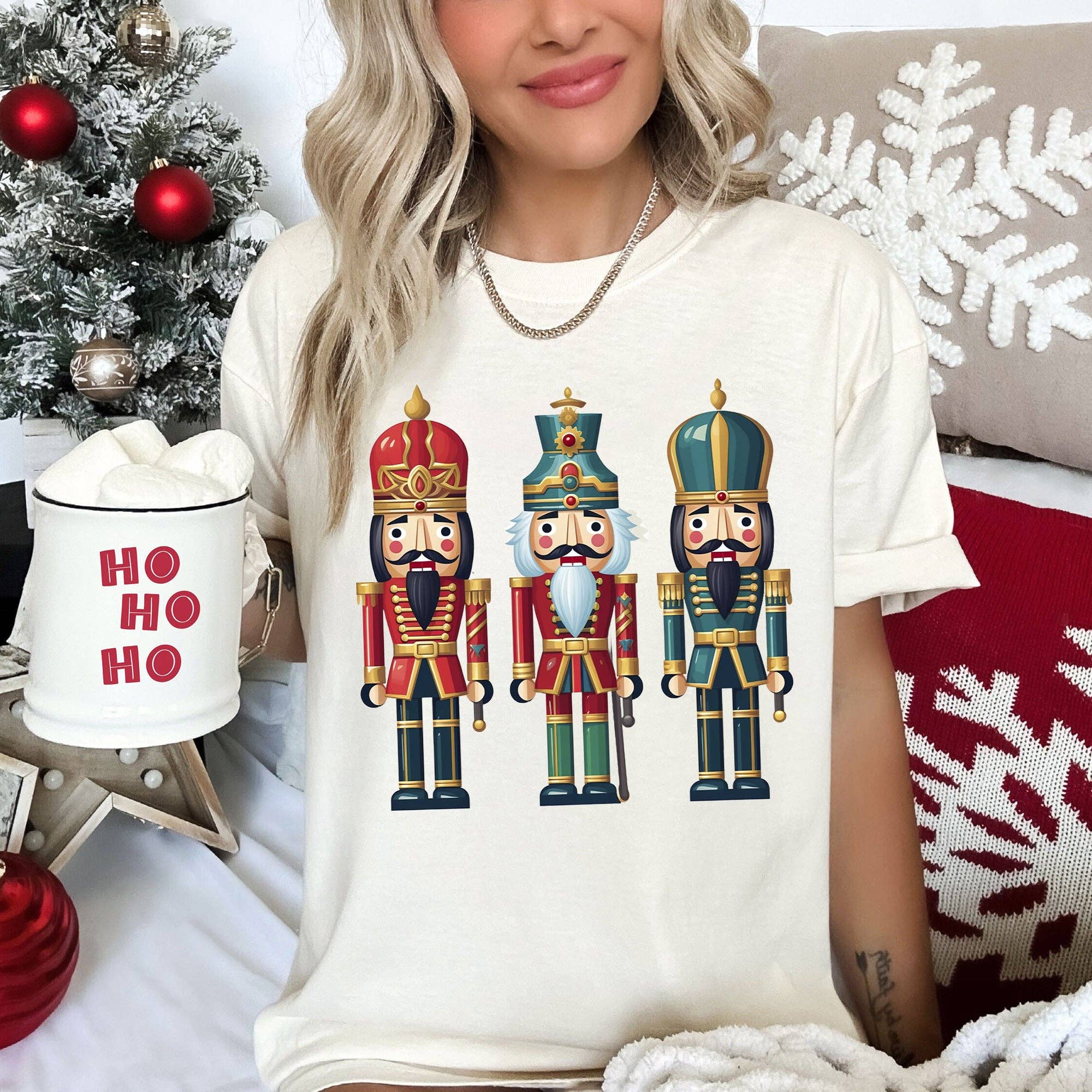 Retro Nutcrackers, Classic, Colorful Christmas, Tshirt