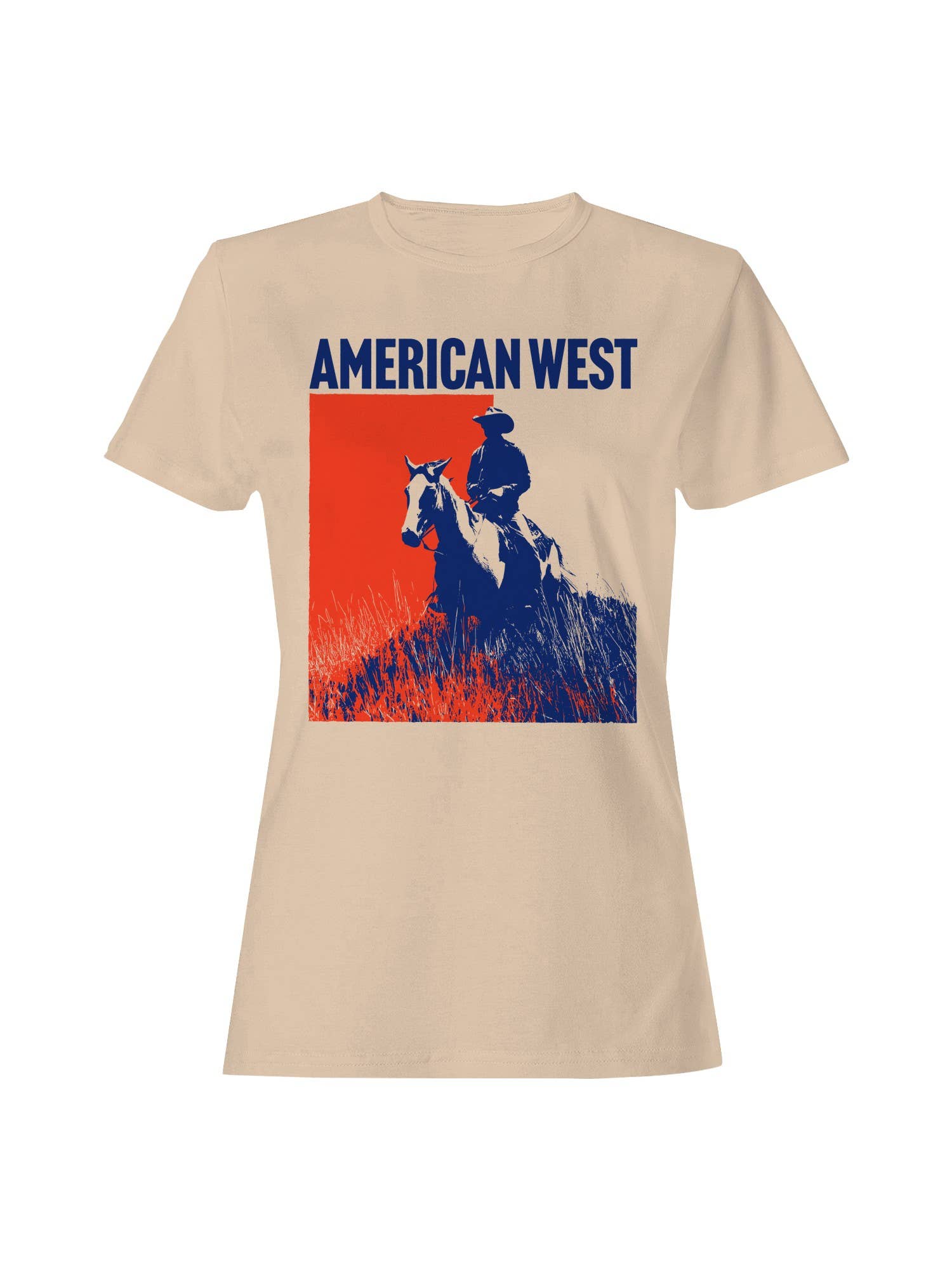 American West Cowboy Silhouette Women's T-Shirt
