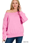 ...SI-27391 Fleece Boat Neck Sweatshirts