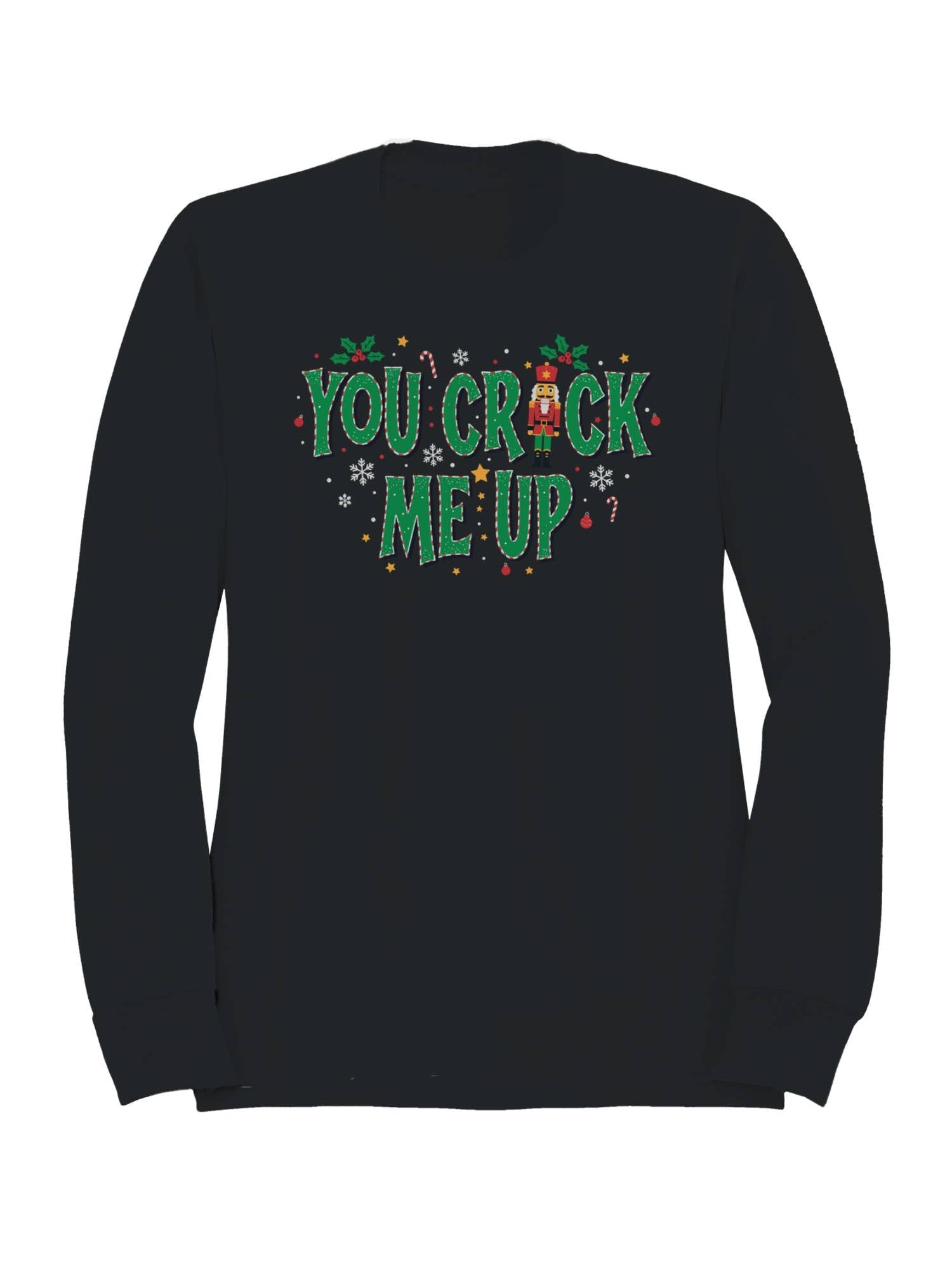 Festive Nutcracker Humor Design Women's Sweatshirt
