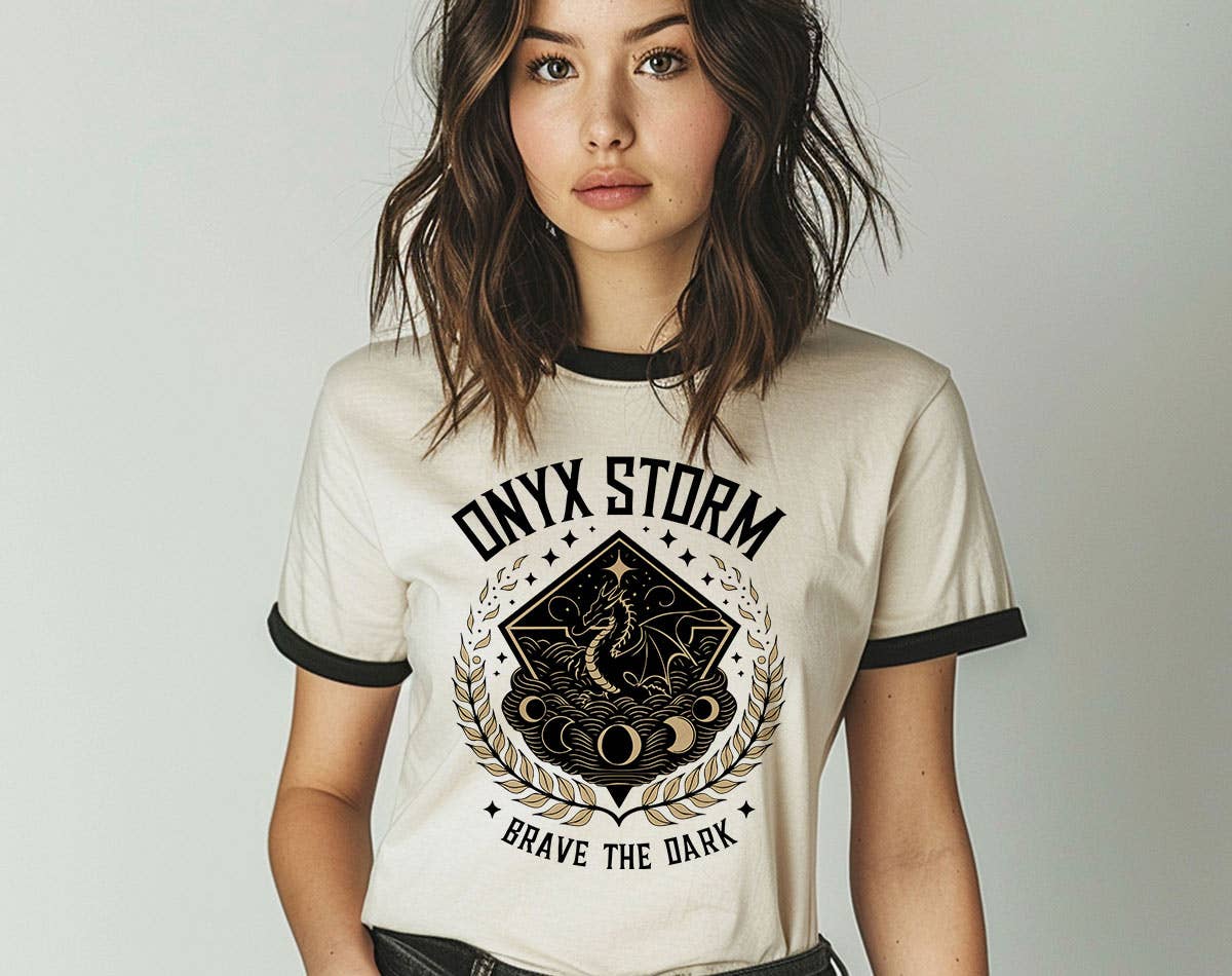 Onyx Storm -  Fourth Wing Book Inspired Ringer T-Shirt