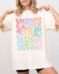 Colorful Abstract Flowers Boho Floral Gardening Nature Shirt
