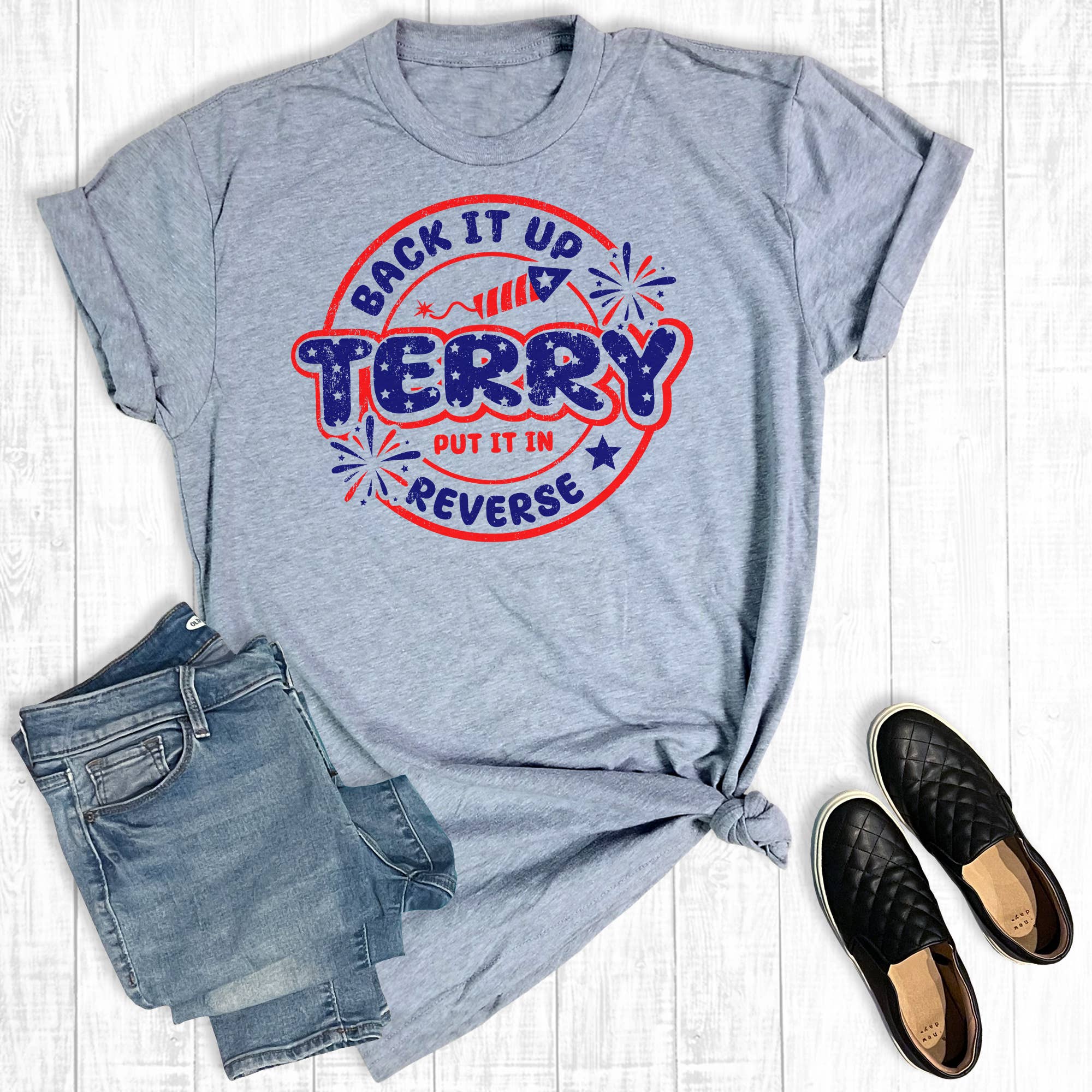 4th of July Back It Up Terry Graphic Tee