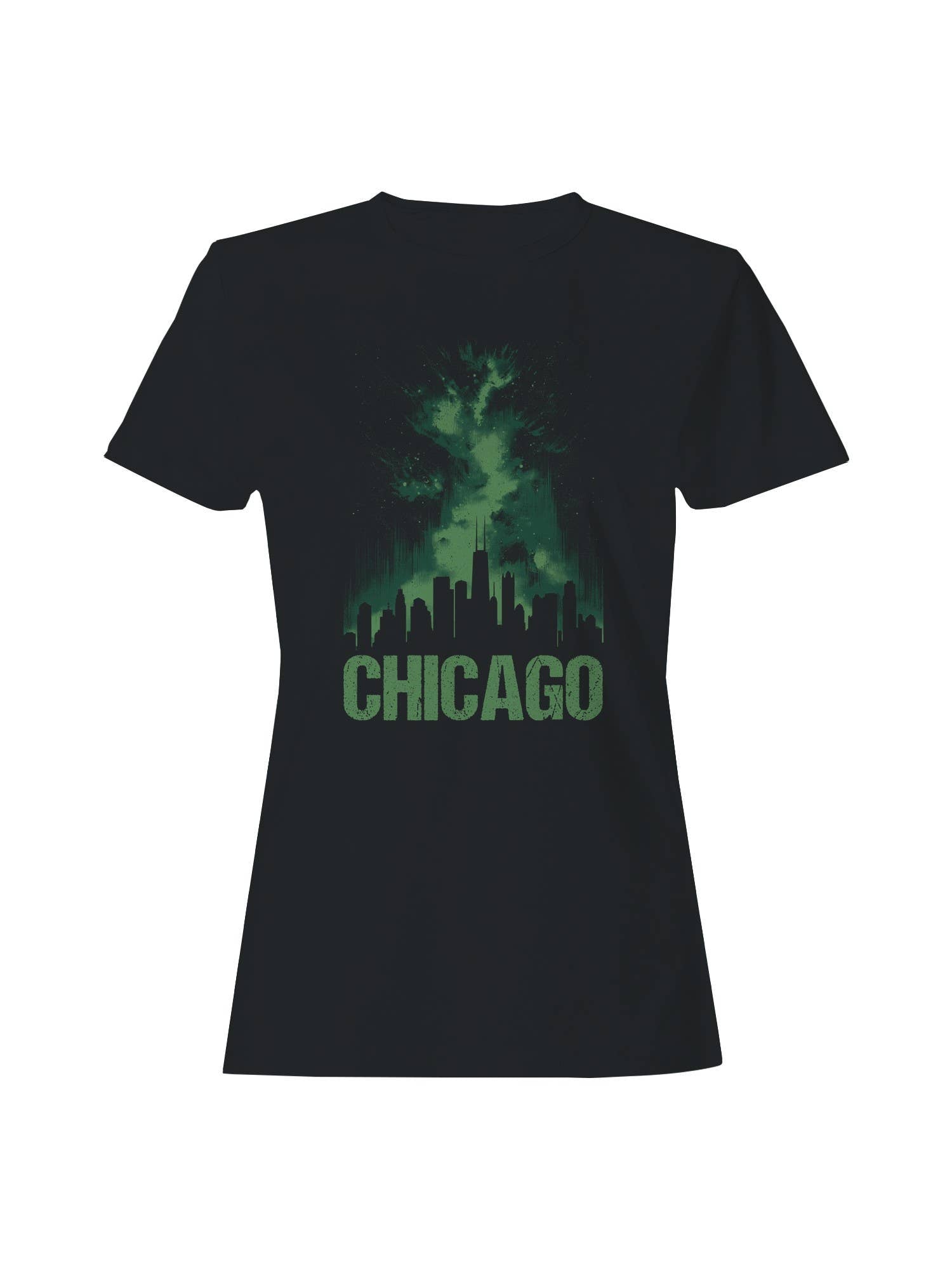 Chicago Skyline with Cosmic Splash Women's T-Shirt