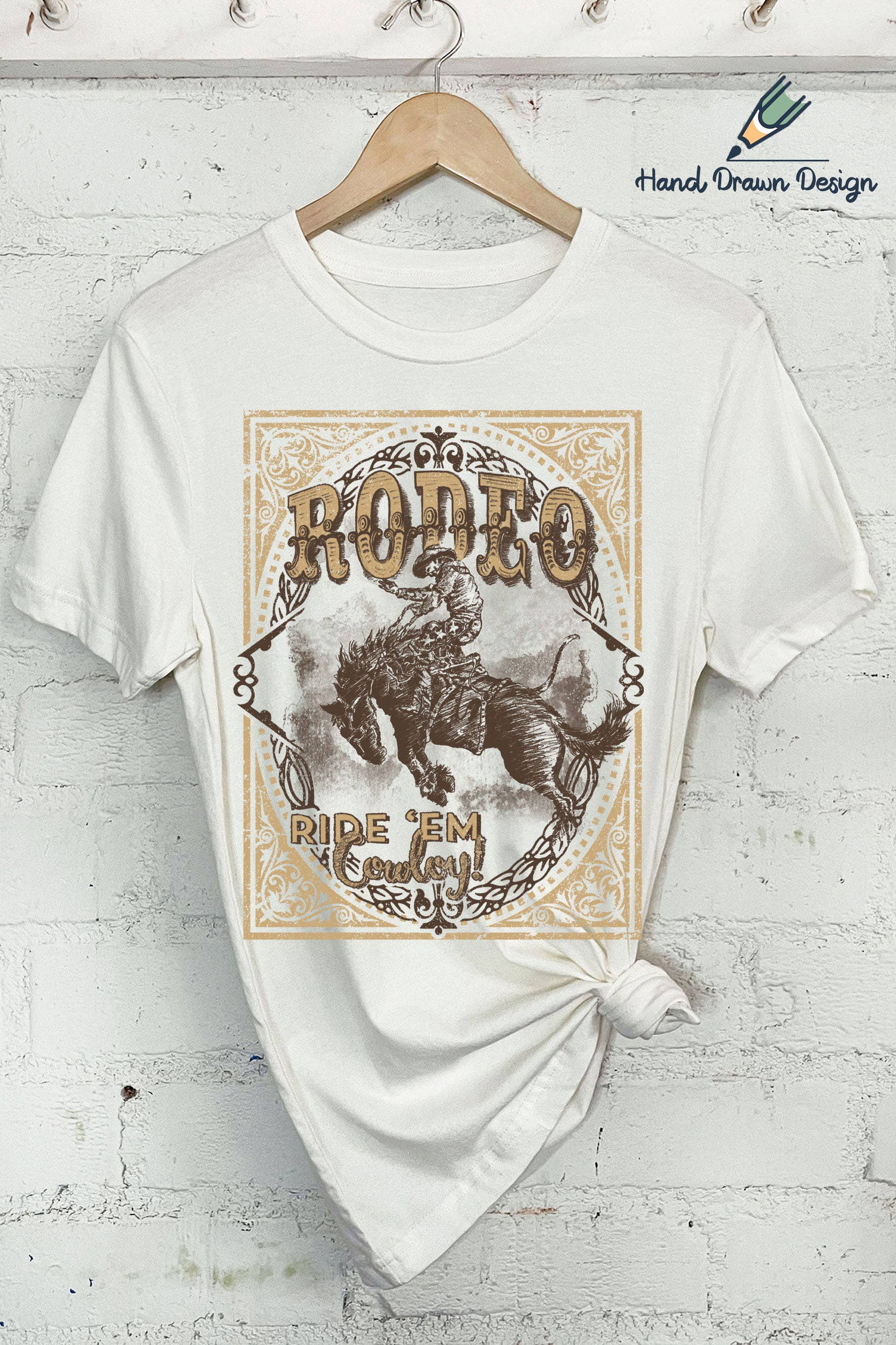Rodeo  Cowboy-Hand Drawn