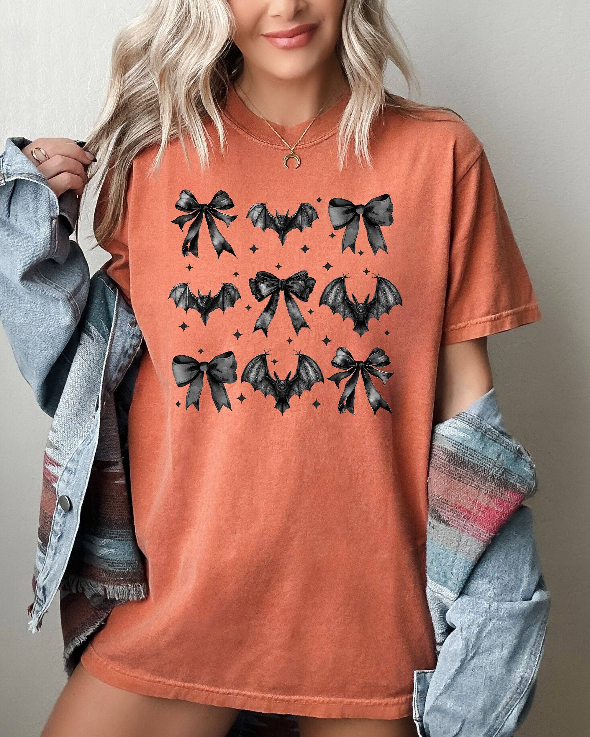 Bats, Black Bows, Vampire, Halloween, Scary, Fangs Shirt