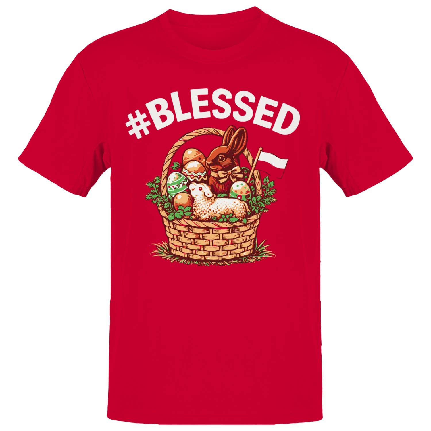 #Blessed Easter Bunny & Lamb Men's T-Shirt