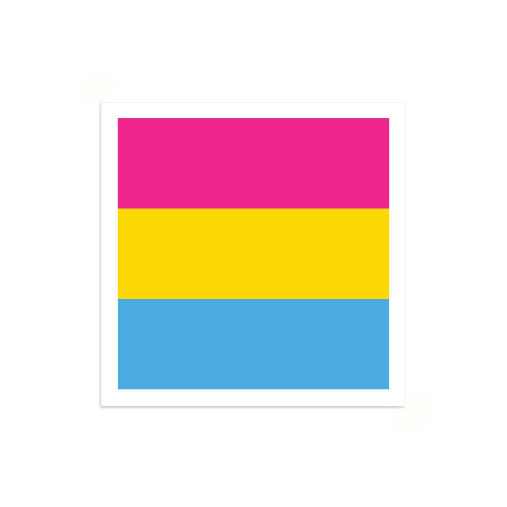 Pansexual Pride Flag Mini Square Sticker