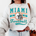 Vintage Miami Dolphins Football Sweatshirt, Retro Crew Neck