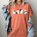 Black Cat, Ghost, Skeleton, Vintage Western Halloween Tshirt