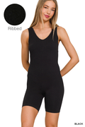 ._ SI-25728 Ribbed Seamless Sports Romper