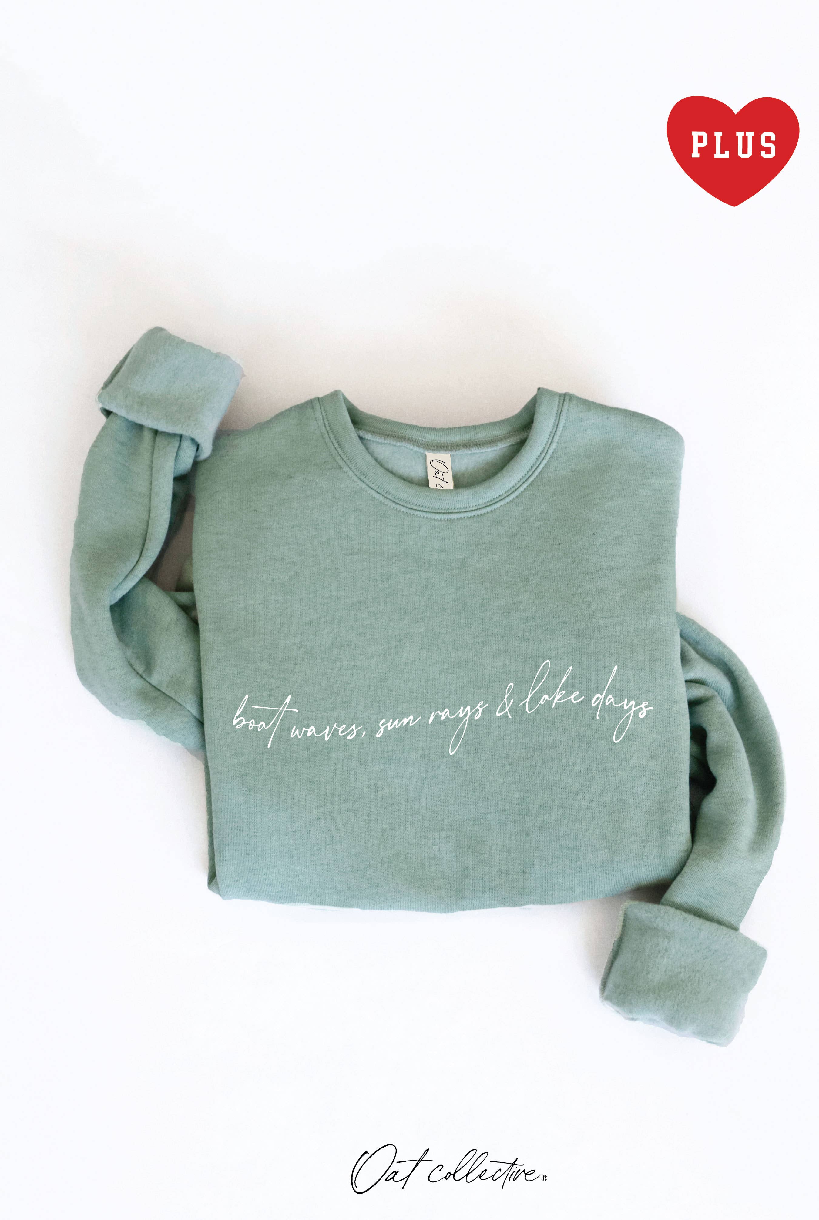 Boat Waves, Sun Rays and Lake Days  Plus Graphic Sweatshirt