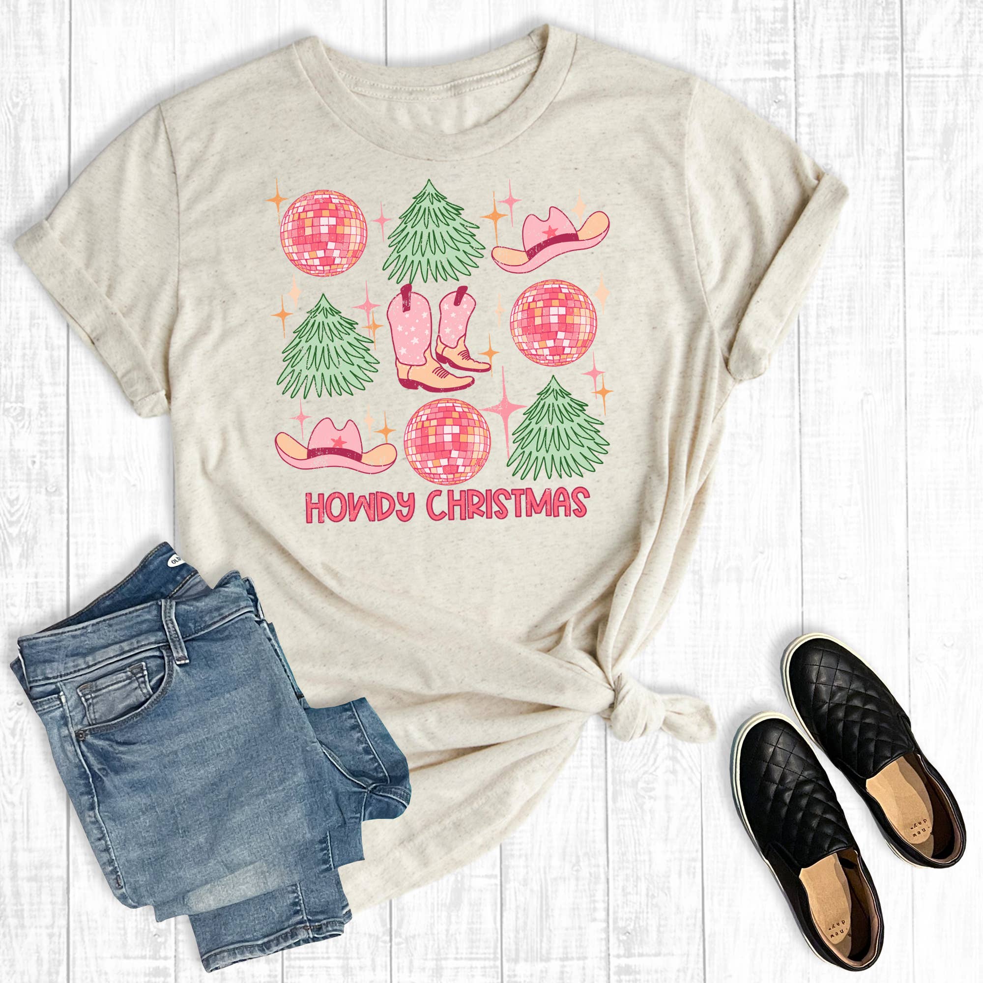Western Howdy Christmas Graphic Tee