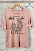 American Cowboy-Oversized Tee - Hand Drawn