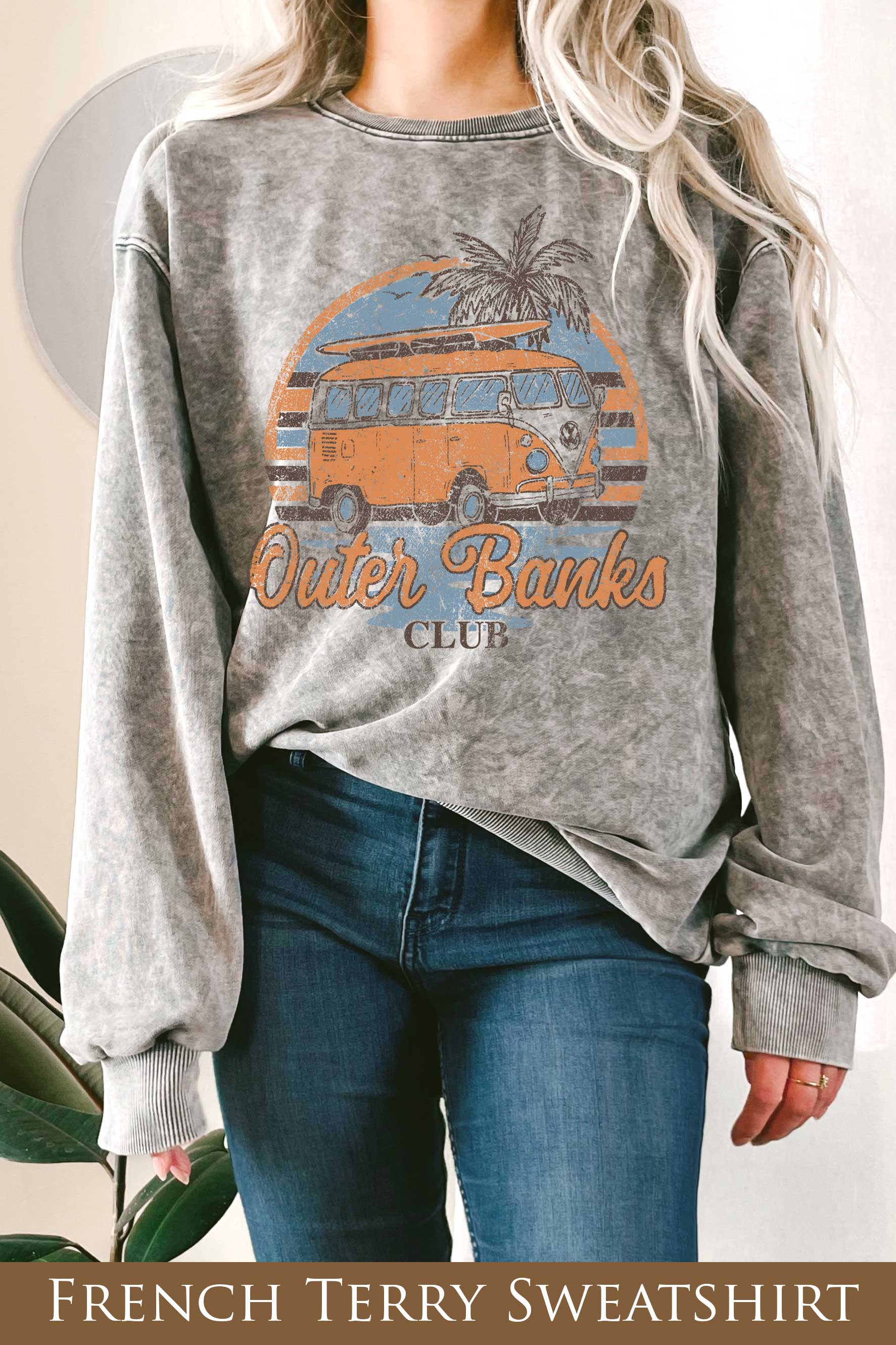 Outer Banks Club Mineral Graphix Terry Sweatshirts