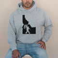 Idaho Bigfoot American Flag Crewneck Sweatshirt Hoodie 156