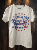 Miss Prison Rodeo Texas 1988 Vintage Distressed Throwback Unisex Tee