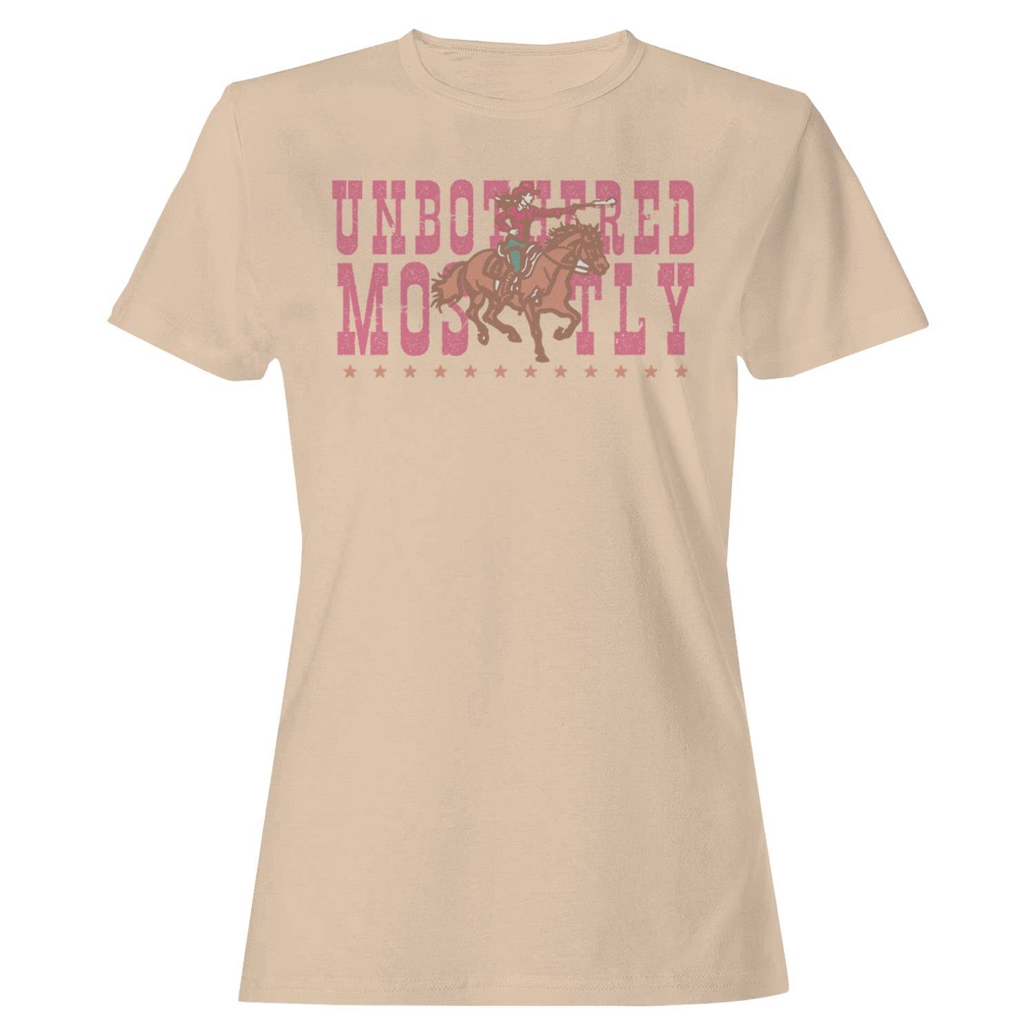 Unbothered Western Cowgirl Women's T-Shirt Natural