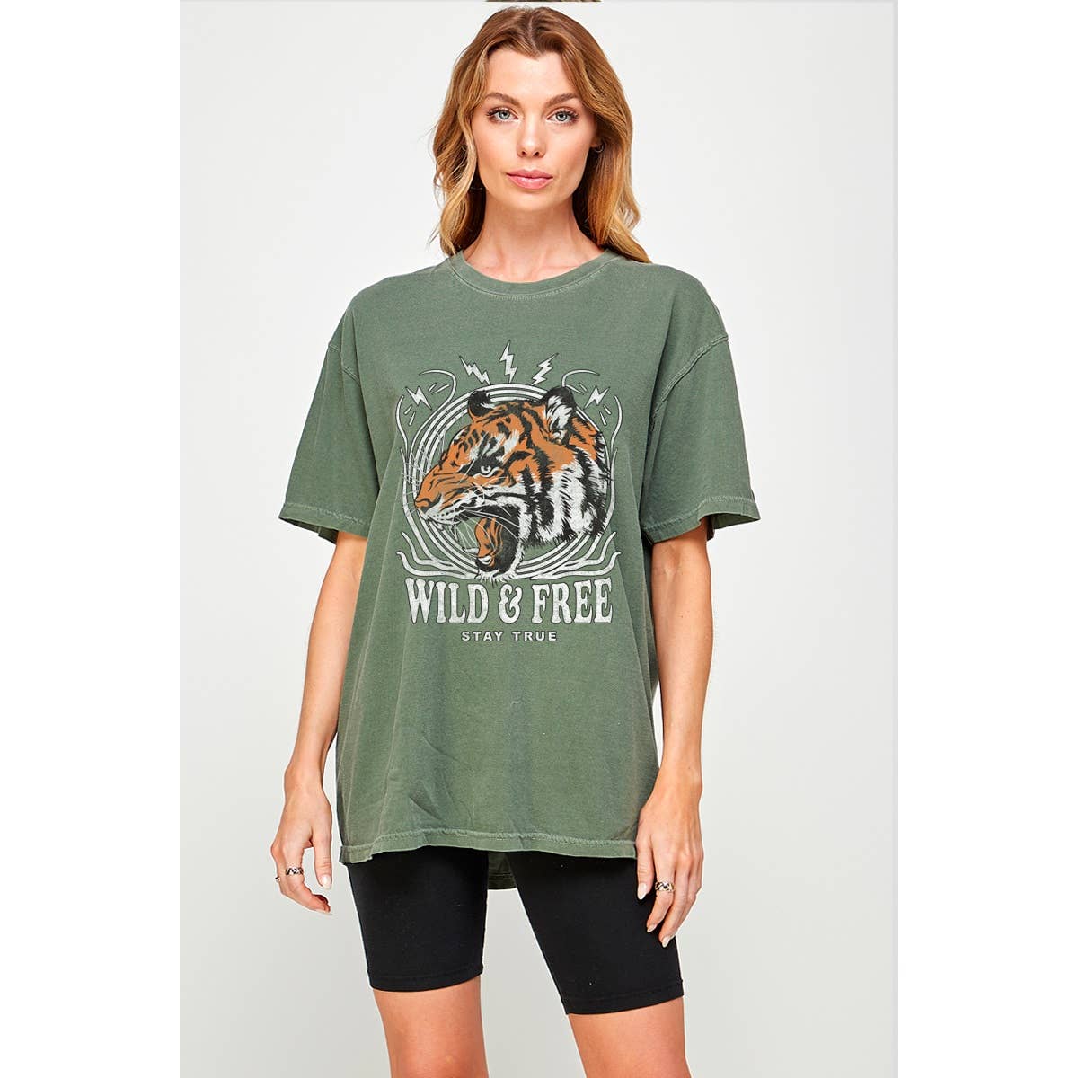 Tiger  Vintage Graphic Oversized Tee