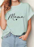 Mama Heart Puff Graphic Tshirts