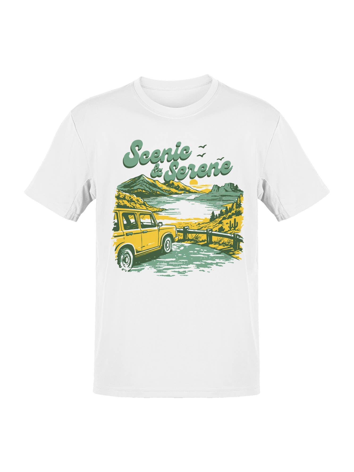 Roadtrip USA Scenic Serene Mountain Escape Men's Tee