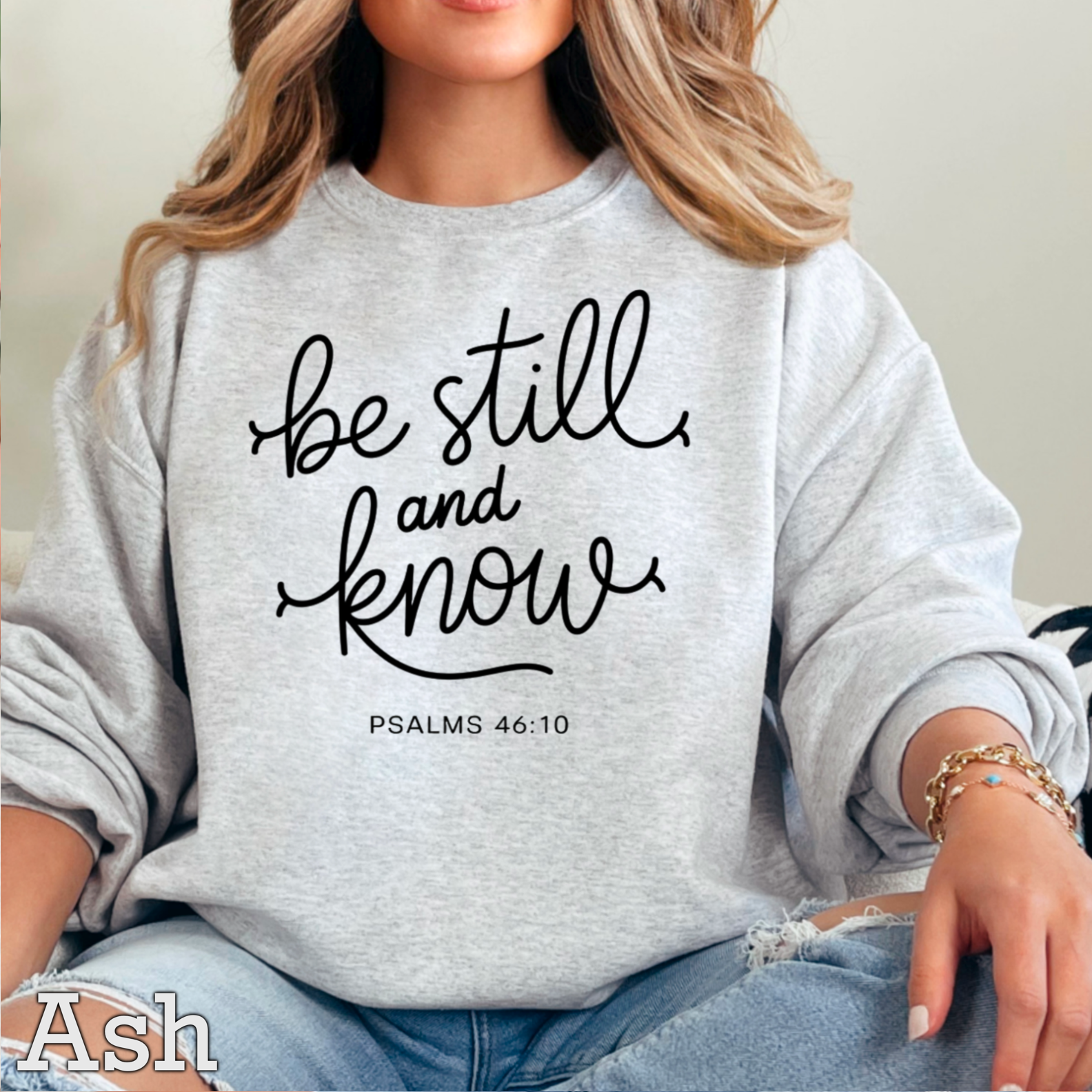 Be Still and Know Christian Graphic Sweatshirt | Gildan