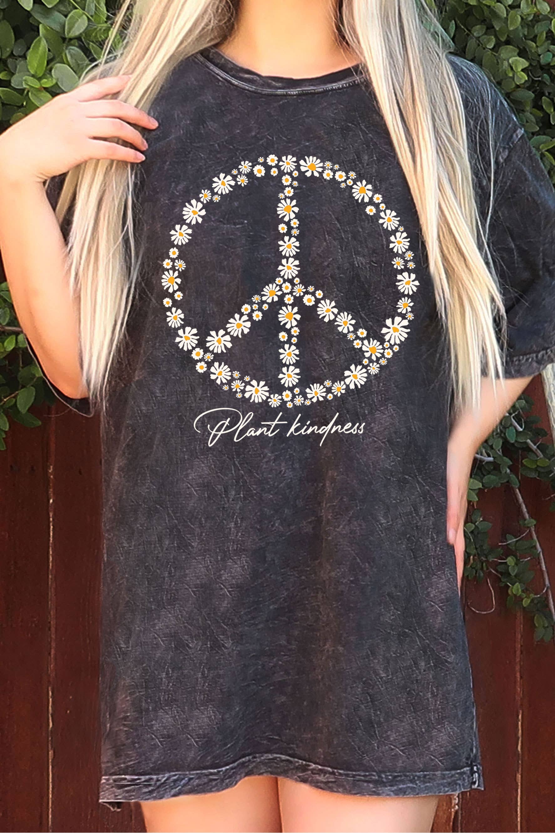 Plant Kindness Oversize Mineral Graphic Tshirts