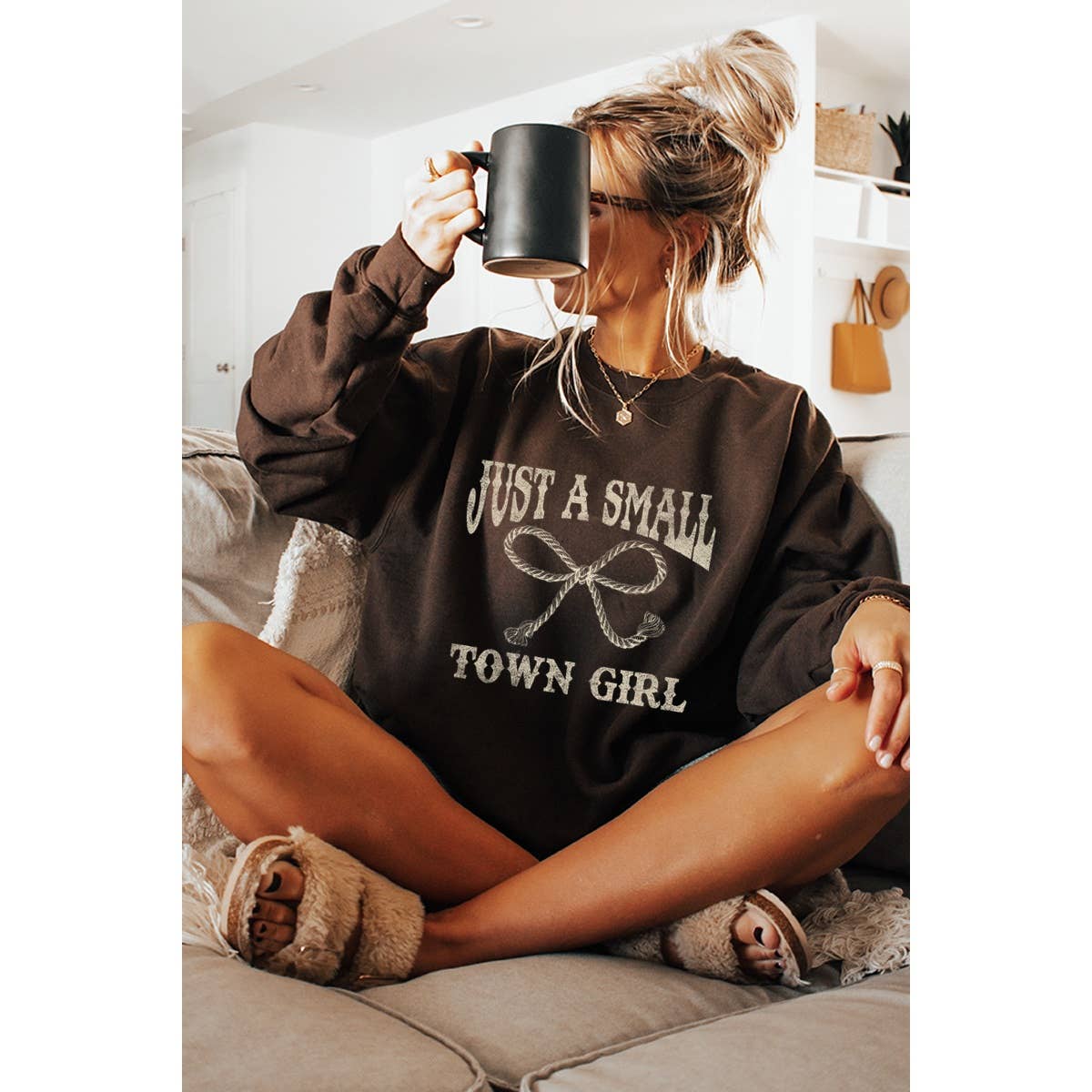 Just A Small Town Girl Vintage Graphic Sweatshirts