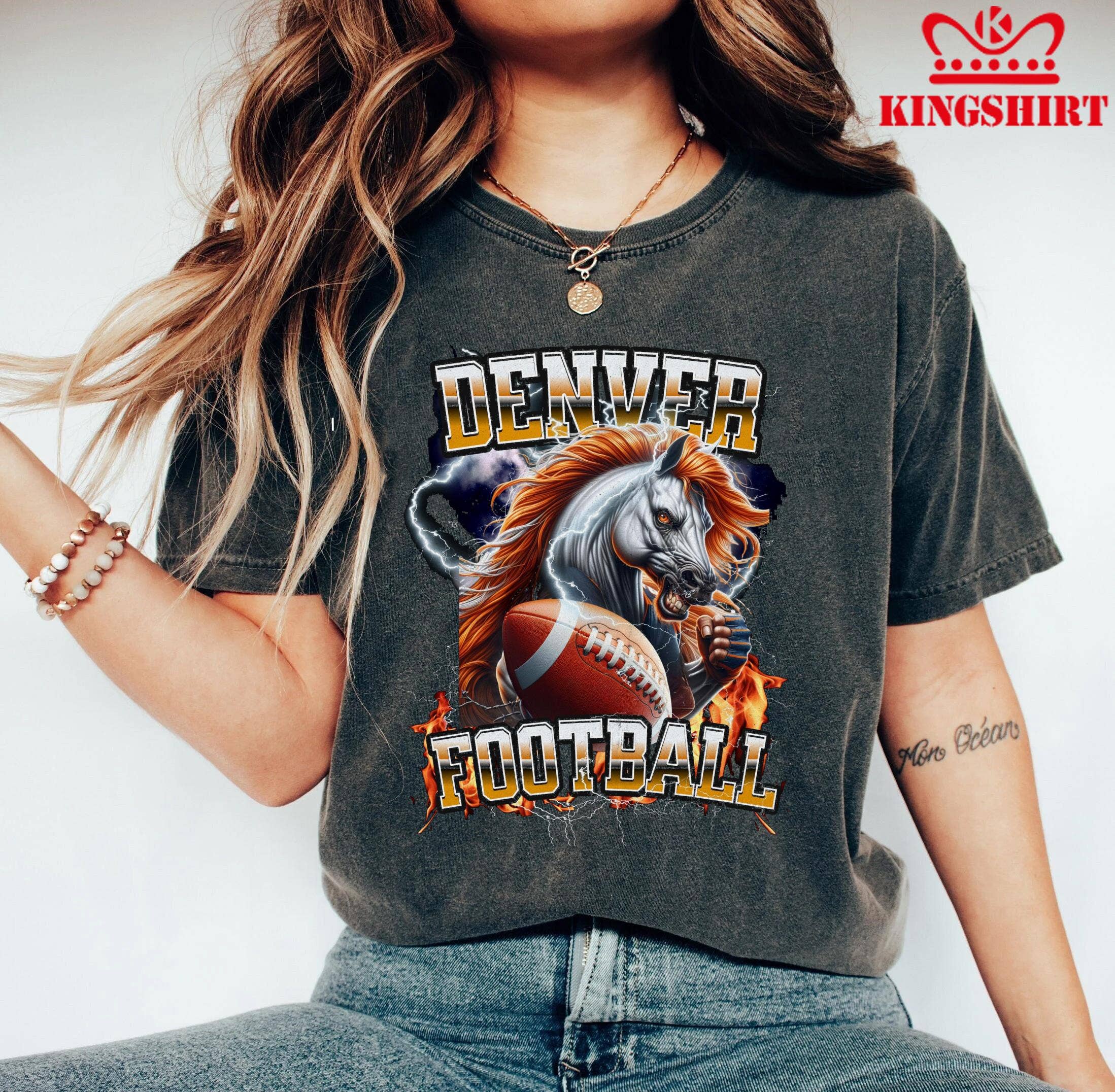 Unique Denver Football Team Logo Retro Sublimation Shirt