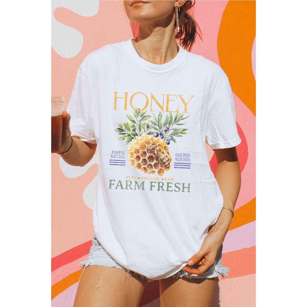 Honey Farm Fresh Vintage Graphic Oversized Tee