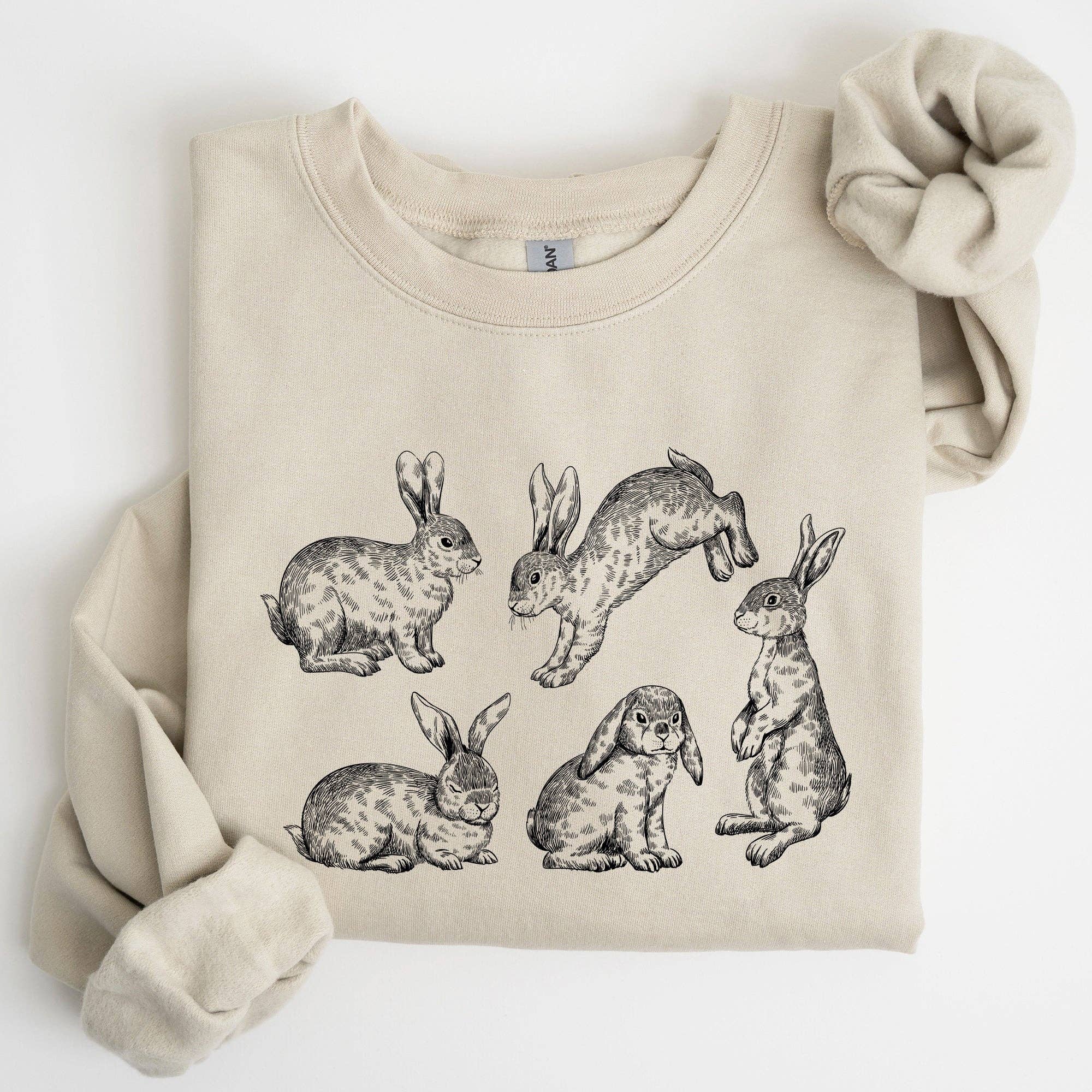 Vintage Easter Bunnies, Rabbit Sweatshirt
