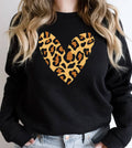 Leopard Heart - Valentine's Day Cute Fun Gift Sweatshirt