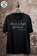 Live A Life of Love Graphic Top