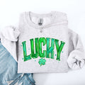 Glittery, Lucky, Colorful, St Patrick's Day Sweatshirt