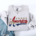 Glittery, America Stars and Stripes USA Patriotic Sweatshirt
