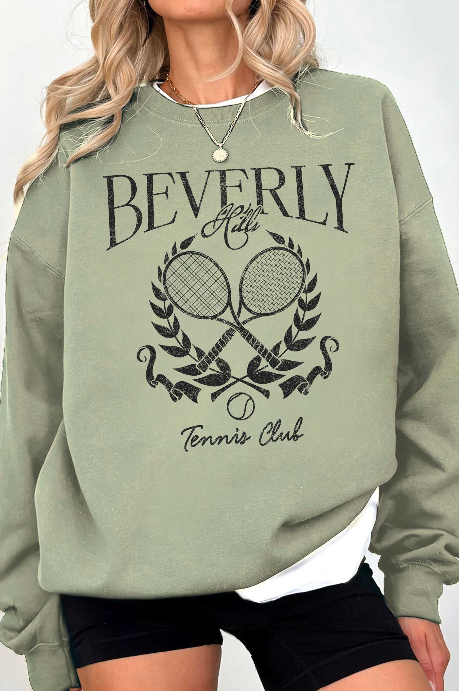 Beverly Hills Tennis Club Graphic Brushed Sweatshirts
