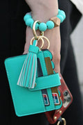 ....Beaded Bracelet Keychain Card Holder Wallet