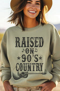 Raised On 90's Country Music Graphic Brushed Sweatshirts