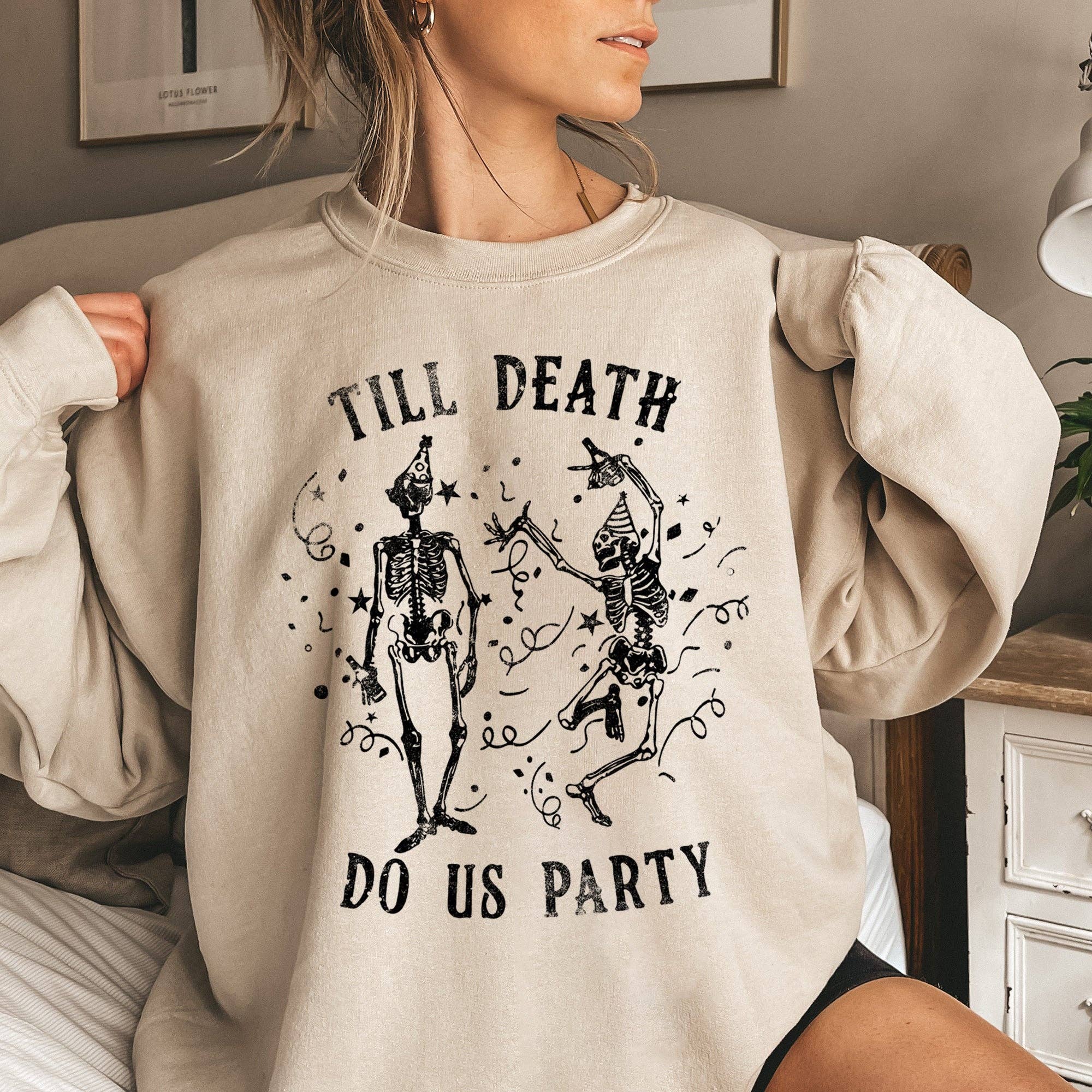 Till Death Vintage Halloween Sweatshirt